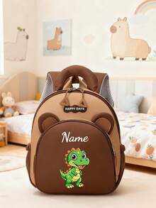 Mochila personalizada de oso de peluche mini para volver a la escuela, diseño de bloques de color, gráfico lindo de oso de fútbol en el frente, nombre personalizable, adecuada para la escuela, clase de baile o viajes, regalo de cumpleaños, regalo de Navidad, estilo estético - Multicolor - Ver 6