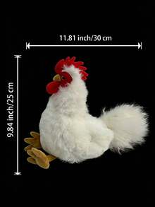 11.81 Inch/30cm Cute Realistic Plush Chicken Doll, Soft Lifelike Hen And Rooster Stuffed Animal, Realistic Farm Bird Plush Doll, Suitable For Children's Birthday Gift, Home Decor, Collection, Farm Theme Party Favor - Multicolor - View 15