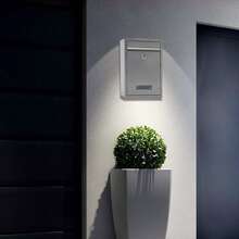 CNCEST Wall-Mounted Mailbox, Silver Metal Mailbox With Key Lock, Indoor&Outdoor Locking Drop Box, Clear Window Mailbox, 8.46*3.35*12.6in - A - View 7