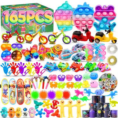 165/260pcs Party Favors, Treasure Box Carnival Prizes, Violin Treasure Box Fillers For Classroom Toys, Gift Bag Fillers, Classroom Reward Box Toys (Random Colors)
