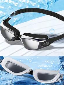 Kính bơi người lớn, kính bơi chống sương mù unisex, kính bơi silicon chống thấm nước mạ điện, thích hợp cho bơi lội mùa hè, kỳ nghỉ biển, học bơi, người mới bắt đầu, tròng kính ba lớp với hiệu quả chống sương mù tuyệt vời. Thể thao dưới nước mùa hè, thiết yếu cho bơi lội, thích hợp cho những người đam mê bơi lội và lặn. - Nhiều kiểu dáng - Xem 6