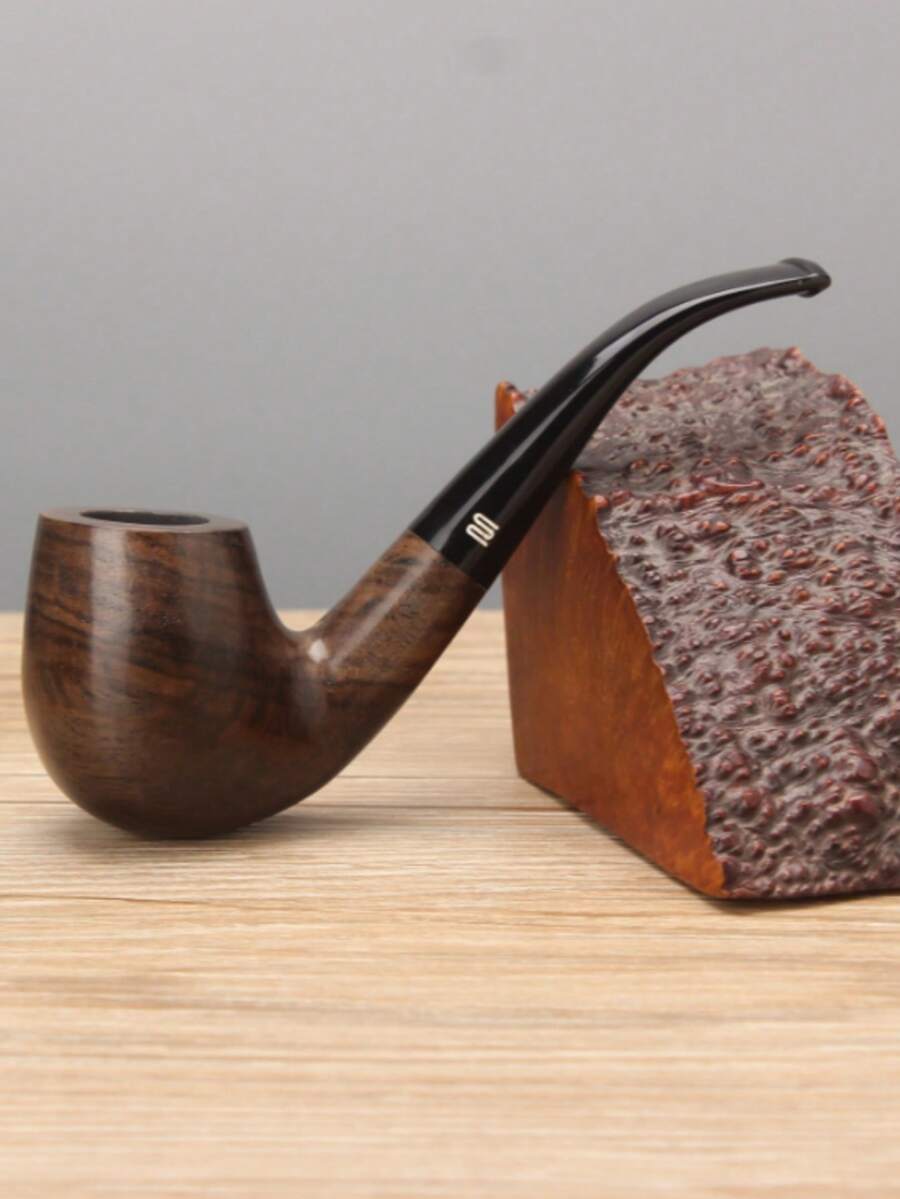 1支高品质仿乌木抛光树脂烟斗,复古锤纹工艺,经典光泽弯管 - 煙鬥 - 查看 1