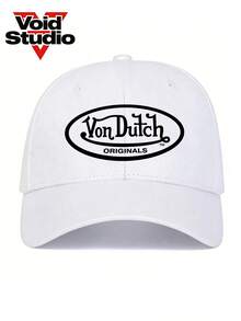 1 Cap,Dutch Unisex Letter Print Y2k Street Baseball Cap Hip-Hop Cap, Dad Hat, Trucker Cap For Beach Outdoors, All Seasons Hiking Travel ,For Boy&Girl - 白色 - 查看 1