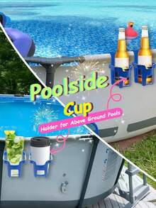 2 Stück blaue Pool Becherhalter, Clip-On Pool Getränkehalter, hängende Pool Becherhalter, Pool Getränkehalter, Party Dekoration, Pool Party Dekorationszubehör, passend für runde Poolstangen, auslaufsichere stabile Pool Accessoires, perfekt für Sommerfeste. Aufrechte Pool Becherhalter, einfach zu installierende Pool Accessoires, geeignet für Badewanne, Pool Party und Pool Entspannung. - Blau - Übersicht 6