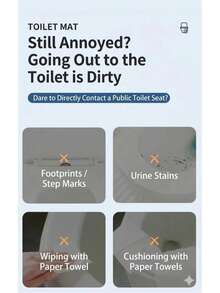 5/10/20 Disposable Toilet Seat Covers, Portable Travel Essential, Large Waterproof Toilet Seat, Suitable For Home, Travel, Public Toilets, Can Completely Cover The Toilet. - Multicolor - View 3