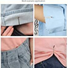 4/8/12个装U型隐形腰带夹，无需缝纫，适用于腰部调节、裤腿固定、袖长修改、窗帘固定、裙长调节，也可用于固定女士头巾、围巾、颈夹、Y型夹，防止移位，适用于日常服装、裙子、头巾等。 - 彩色 - 查看 9