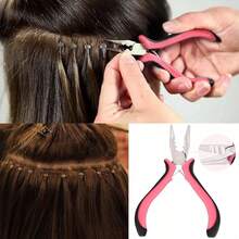 500Pcs Micro Rings Hair Extensions Tool Kit, 5 Colors Optional Silicone Micro Links Beads With Pliers, Pulling Needle, Comb, Clips & Rubber Bands, DIY Hair Extension Installation Tools Set For Salon Home Use - View 2
