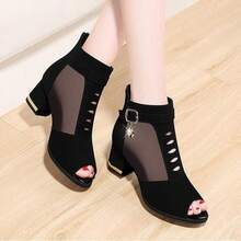 Women Heeled Sandals - Black - View 6