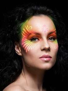 8pcs Reusable Large Face Painting Stencil Kit, 7.87 Inch Face Painting Templates For Halloween Makeup, Tattoo, DIY Art & Craft - Sets - View 4