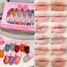 SHAQINUO 12 Piece Transparent Moisturizing Lip Gloss Set, Moisturizing, Long Hair, Non Stick Lipstick, Plump, Lip Liner Fade, Color Changing Lipstick - Multicolor - 查看 2