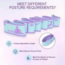 1pc Yoga Stretch Resistance Band, Girls Latin Dance Elastic Stretch Band, Suitable For Dance, Yoga, Pilates, Home Gym Workout, Nylon Material For Full Body Stretching, Leg And Waist Muscle Training - Multicolor - View 5