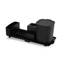 DASPLAST Kit Organizador de Bancada Cozinha Escorredor Lixeira Porta Detergente Dispenser 6 Pratos - Preto - Visão 4