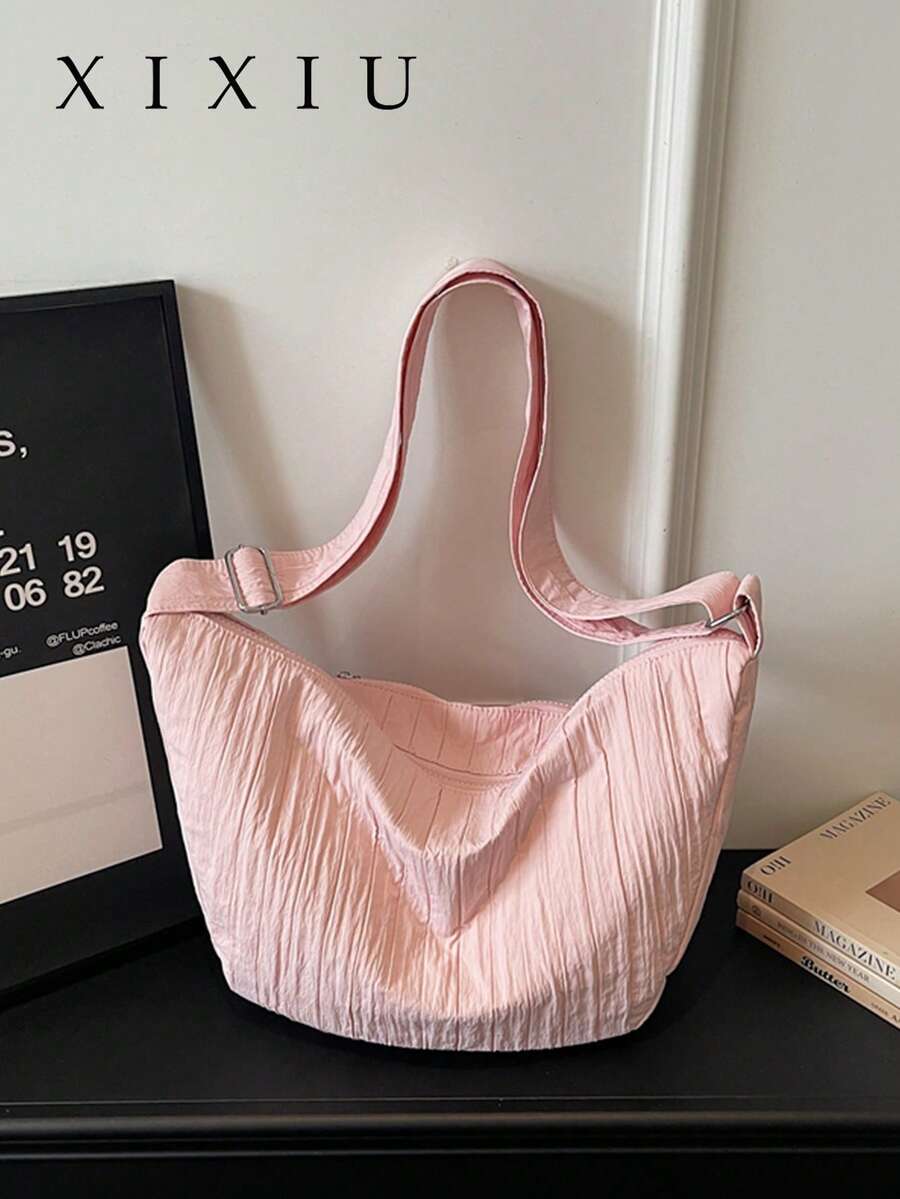 Tas Bahu Wanita Gaya Korea, Lembut, Orisinal, Desain Unik, Kapasitas Besar Baru, Serbaguna, untuk Penggunaan Sehari-hari.