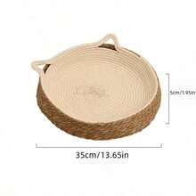 Trụ cào móng kiêm giường ngủ 4 trong 1 cho mèo, dây thừng sisal, tấm cào móng, bàn chải massage, phù hợp cho mọi mùa. - Nhiều màu - Xem 5