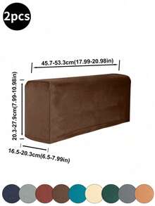 2 Stück einfarbige Sofa-Armlehnenüberzüge aus Silberfuchs-Samt/Sherpa, klassisches minimalistisches Design, hochelastische staubdichte Sofa-Armlehnenprotektoren, kratzfest, geeignet für Wohnzimmer, Arbeitszimmer, Schlafzimmer Sofaarmlehnen, Grau, Schwarz, Khaki - Verschiedenfarbig - Übersicht 16