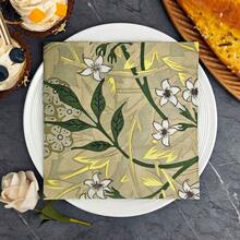 IOOJA 20/50pcs 2-Ply Unfolded Size 33*33cm Vintage Floral Print Party Napkins, Disposable Tissue Paper Suitable For Theme Parties, Essential For Company Events, Friends Gatherings - Multicolor - View 2