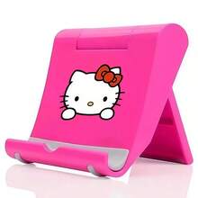 SANRIO Hello Kitty Kuromi Cinnamoroll My Melody süßer Cartoon Handyhalter für den Schreibtisch, universell einstellbarer und faltbarer Handy-Ständer für den Tisch, rutschfest und stabil für Tablets, Kawaii tragbarer Handyhalter in Taschengröße für Zuhause, Büro, Reisen und Videostreaming, niedliches Anime-Charakter-Design als Schreibtisch-Dekoration, leichtes Handy-Zubehör als perfektes Geschenk für Mädchen, Kinder, Studenten und Fans der Charaktere - 1 Stück zufälliger dekorativer Handyhalter mit Kätzchenmotiv - Übersicht 9