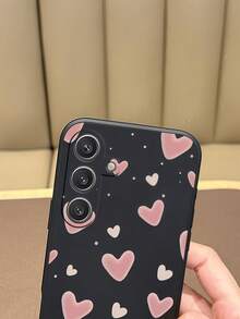 1个可爱波点心形软硅胶手机壳，兼容三星Galaxy S26 S25 S24 Ultra S24 Plus S24 FE S23 S22 A55 A54 A53 A52 A50 A30 A42 A35 A34 A33 A25 A24 A20 A30 A15 A17、Smart 8/ Hot 40i/ Spark 20/ Spark 20C/ Spark Go 2024/ Moto G84/ Honor X9b X9A X9D X7B X9C X6A 8X X7 X8 X8C X8B Y9S Y9A Y7P Y7P/1+ - 黑色 - 查看 2