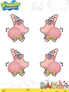 SpongeBob SquarePants 1 Set Car Door Protector, Toilet Seat Protector Sticker, Cute Cartoon Butt Anti-Scratch Rearview Mirror Sticker, Butt Sticker, Phone Case Decor, Car Door Protector Sticker, Soft Butt Sticker, Fun Party Favor, Classroom Reward Gift, Holiday Party Gift, Party Favor Bag Filler, Cute Small Item - Multicolor - View 5