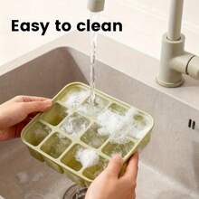 1pc Silicone Lid Tray, Soft And Easy To Demold, Suitable For Transparent Beverages, Milk, Soup And Meal Preparation, Dishwasher And Oven , Reusable - Multicolor - View 4