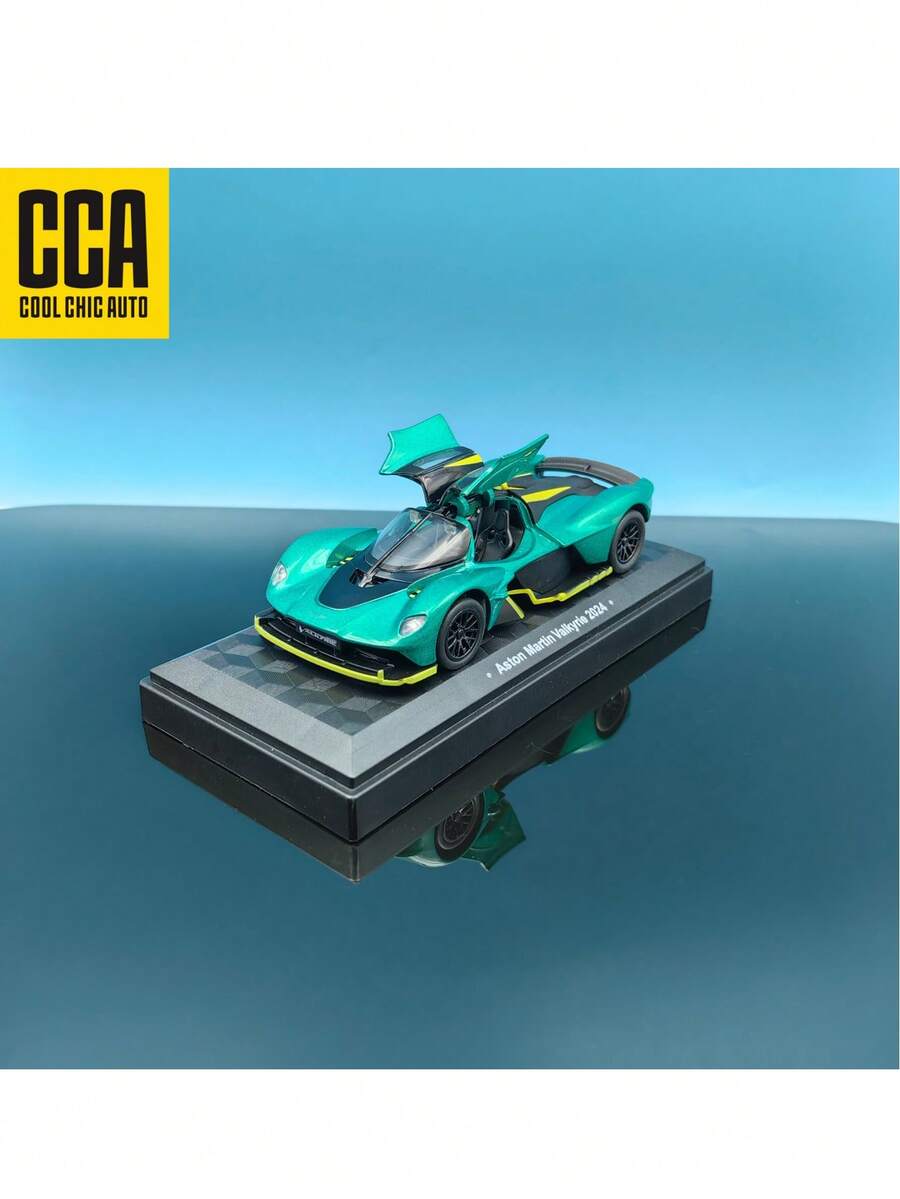 ASTON MARTIN 1:39 阿斯顿·马丁 Valkyrie 合金车模（拿铁版），回力驱动，滑行顺畅，可手持把玩，收藏展示，节日礼物，汽车爱好者必备 - 彩色 - 查看 1