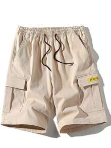Quần Short Cargo Thường Ngày Cho Nam, Quần Dài Trung Bình Đa Năng - Màu Khaki - Xem 2