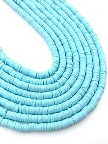 350pcs/Strand 6mm Polymer Clay Beads, Flat Round Spacer Beads, Jewelry Making Accessories For DIY Handmade Bracelets, Necklaces, Earrings - Red - View 16