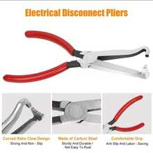 2pcs Electrical Disconnect Pliers Bendable Straight Head Wire Cutters Oil Pipe Disconnecting Pliers Electrical Connector Removal - 1 PC Power-off Clamp + 1 PC Connector - View 8