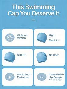 Unisex Silicone Waterproof Swimming Cap - Multicolor - View 4