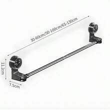 1pc Suction Cup Towel Rack, Bathroom Extendable Towel Bar, Storage Shelf, Towel Hanger - View 12