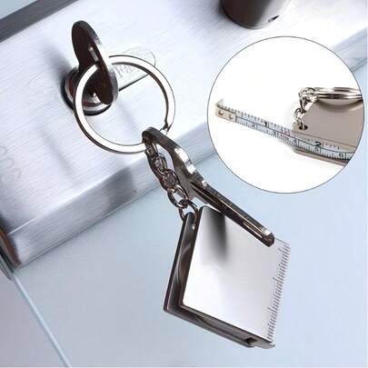Mini Tape Measure With Level, Keychain, Small Ruler, Measuring Tape With Keychain, Suitable For Hanging On Backpack, Camera, Wallet, Car Keys, Bag, Phone, ID Card, Wallet, Gym Bag And Keys