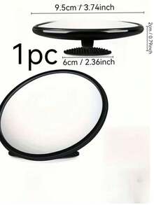 1. Fashionable And Elegant Black Decorative Art Style Convex Round Mirror - Full Plastic Wall-Mounted Mirror, Suitable For Living Room, Bedroom, Foyer, Etc. Cute Mini Round Wall Mirror, Perfect For Taking Photos, Recording Videos, And Taking Selfies With Friends. (Please Note The Size Before Purchasing). Makeup Mirror, Bedroom Mirror. - Multicolor - View 7