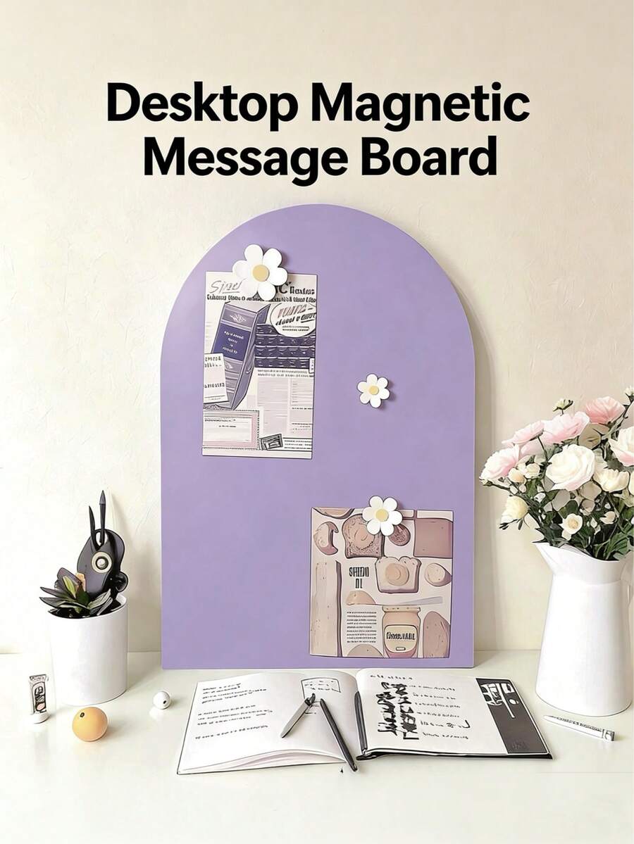 1pc Magnetic Arch Memo Board, Creative Cute Memo Holder, Magnetic Arch Message Board, Creative Gift For Office, Student, Home Use - Message Board - View 1