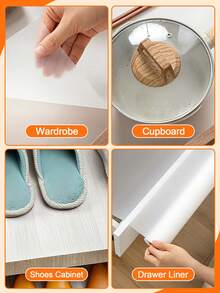 Clear Shlef Liner Non-Slip Refrigerator Liners Mats Waterproof Cabinet Liner Drawer Liner, Black Diamond Pattern, EVA Material, Easy To Clean And Cut, Washable, Reusable, Spill-Proof, Suitable For Refrigerator And Kitchen Decor, Refrigerator Mat, Drawer Mat, Shoe Cabinet Mat, And Cabinet Mat - 無色 - 查看 5