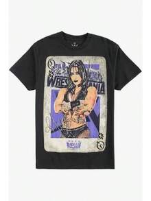 Rhea Ripley Retro Distressed Poster Style Wrestling Graphic T Shirt, Teen Shirts, Teen Girl Clothes, Teen Girl Summer Clothes, Tweens Summer Clothes, Boys Clothes, Comfortable Pure Cotton Casual Tops, Suitable For Daily And Outdoor Wear.Family Parent-Child Clothing Series – Matching T-Shirts For Parents And Children, Available In Children's And Adult Sizes (Unisex). - màu đen - Xem 8