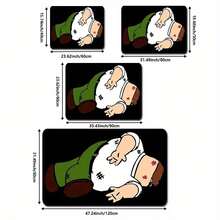 A Unique And Quirky Cartoon Character Design Mat, Made Of Soft And Thick Flannel (0.47 Inches), Suitable For Bedroom, Kitchen, Bathroom, Room, Or Entrance Home Decor.It Is Washable, Durable, And A Perfect Festive Decorative Rug - contracted design - View 4