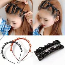 2 chiếc băng đô dệt, băng đô rỗng hai lớp, phụ kiện trang trí tóc cho trán và tóc mái. - nhiều màu - Xem 1