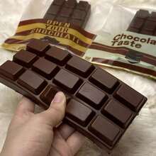 1 pieza Juguete de estrés realista en forma de chocolate, juguete de alivio de estrés divertido, regalo de decoración de escritorio de oficina, juguete para apretar - Multicolor - Ver 7