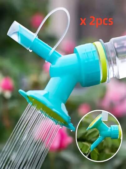 1/2个随机颜色二合一向日葵自动浇水喷头，适用于室内/室外植物、多肉植物、花园花卉