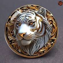 1 chiếc ghim cài áo hình đầu hổ trắng sang trọng, ghim cài hình động vật dập nổi, phụ kiện thời trang đa năng cho vest và áo khoác, quà tặng sưu tầm dịp lễ. - A - Xem 6