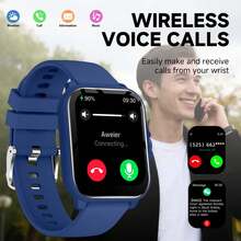 时尚智能手表，男女皆宜，260mAh大容量电池，1.83英寸高清显示屏，支持语音控制、蓝牙通话和音乐播放，具备实用提醒功能，适合通勤、休闲、健身和日常佩戴。 - 查看 7