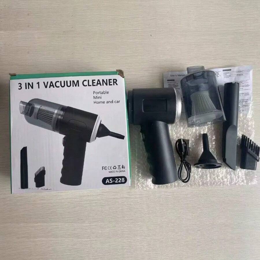MINI ASPIRADORA DE CARRO PORTÁTIL CARGA USB - Sin cable - Ver 1
