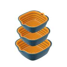 Multi-Layer Vegetable Washing Basket, Fruit Basket, Stackable Washing Pool Filter Net, Vegetable & Fruit Drainage Basket Set For Kitchen - Multicolor - View 2