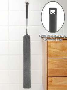 1 Set Microfiber Feather Duster, Feather Duster Extendable Washable Cobweb Duster, Bendable Microfiber Head, Household Cleaning Set, For Ceiling Fans, Furniture, Windows, Cobwebs, High And Low Areas, No Ladder Needed - A - View 7