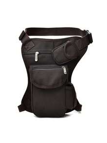 Punk Retro PU Waist Bag Casual Small Square Hip Packs For Crossbody Cross Multi-Function Outdoor Leg Phone Pouch - Multicolor - View 6