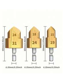 Bộ 3 mũi khoan cầm tay hình lục giác dùng cho ống nước PPR đường kính 20/25/32mm, dùng để doa ống PVC, mũi khoan doa, dụng cụ doa ống, dụng cụ doa ống dẫn, bộ doa ống PVC. - A - Xem 2