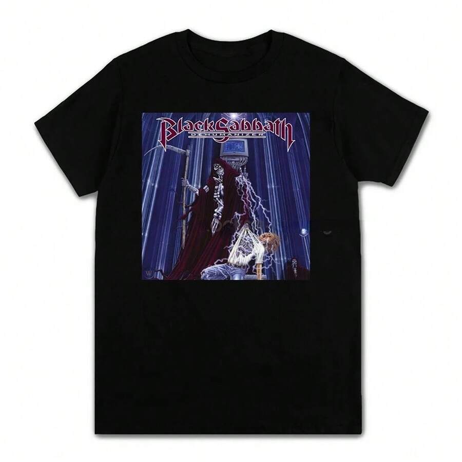 Black Metal Rock Band Graphic T-Shirt Men Women Fashion Casual Short Sleeve Plus Size Unisex For Summer Outings 62474 - 黑色5 - 查看 1