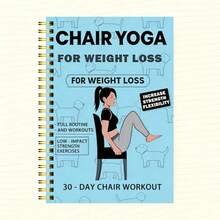 30-Day Chair Yoga Guide, Suitable For Weight Loss, Muscle Strengthening And Flexibility - Beginner-Friendly Exercises, Includes 60 Poses, Suitable For Seniors And Adults, 5.5x8.3 Inches, Green Cover Design, Senior Fitness | Spiral Bound | Spiral Binding, Yoga Exercise Guide - B - View 12