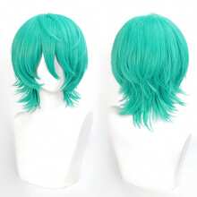 YEWELL 14-Inch Short Straight Synthetic Wig With Bangs, Unisex Cosplay Wig, Handmade Daily, Suitable For Anime, Games, Christmas Events, Costume Parties - Multicolor - View 67