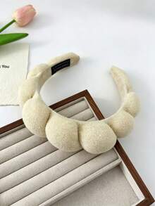 Cloud-Shaped Fried Gluten Headband, High-Top Towel Fabric Headband For Women, Facial Washing, Bathing, Makeup Travel Accessories Hair Band Diadema Hair Hoop - Multicolor - View 6